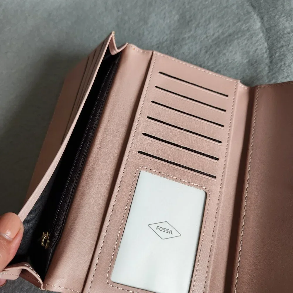 Fossil Wallet Women's Tan Yellow Faux Leather Pleather